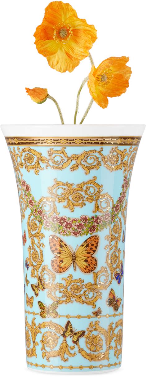 Blue Rosenthal 'Le Jardin' Vase, 26 cm by Versace 